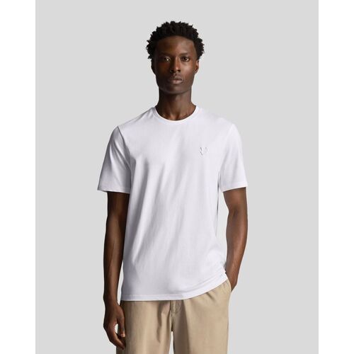 Textil Homem T-shirts e Pólos Nike mini swoosh print t-shirt in white TS400TON-626 WHITE Branco