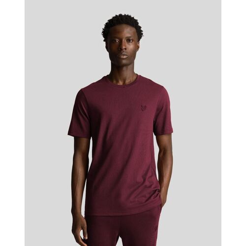 Textil Homem T-shirts e Pólos Lyle & Scott TS400TON-Z562 BURGUNDY Vermelho