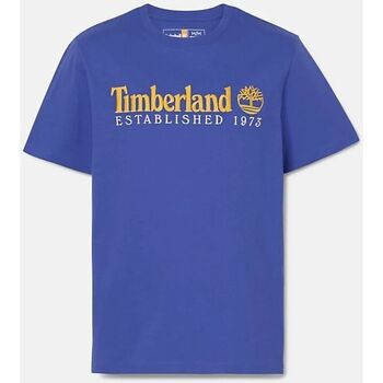 Textil Homem T-shirts offwhite e Pólos Timberland TB0A6SE1 SS EST. 1973 CREW TEE-ED5 CLEMATIS BLUE Azul
