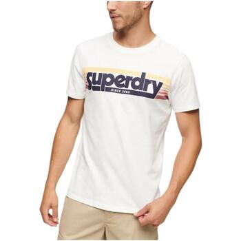 Textil Homem Tops e soutiens de desporto Superdry  Branco