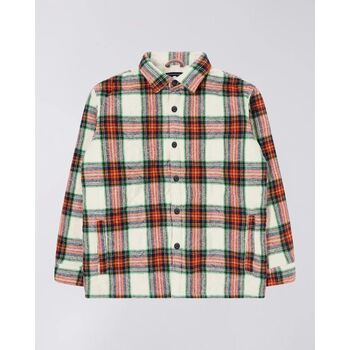 Textil Homem Camisas mangas comprida Edwin I032610.1WZ SVEN II SHIRT-WHITE/RED Branco