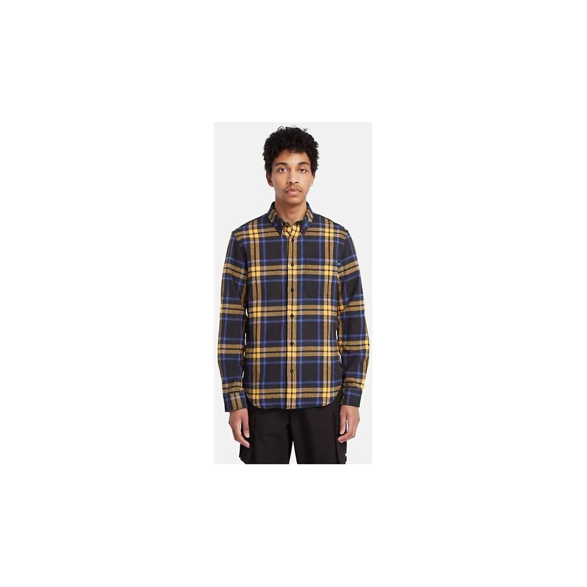 Textil Homem Camisas mangas comprida Timberland TB0A6GKH HEAVY FLANNEL PLAID-B23 BLACK Preto