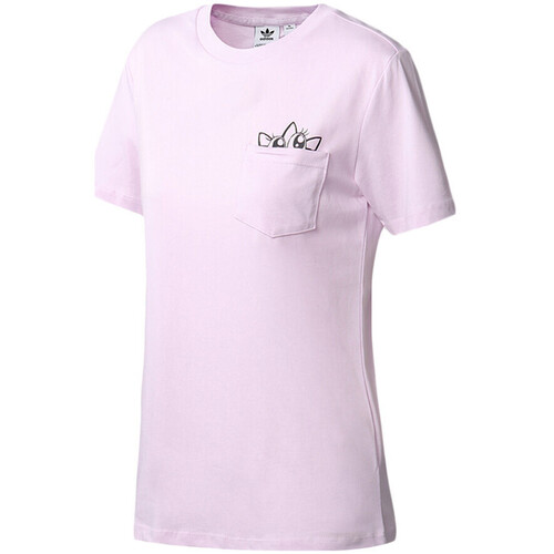 Textil Mulher T-Shirt mangas curtas adidas Originals  Rosa
