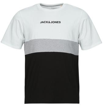 Textil Homem Jjdavid Puffer Jacket Jack & Jones JJEREID BLOCKING TEE SS Branco