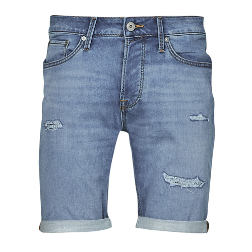 Textil Homem mini Shorts / Bermudas madewell the oversized trucker jean jacket in lunar wash JJIRICK JJICON mini Shorts GE 633 I.K SS24 SN Azul