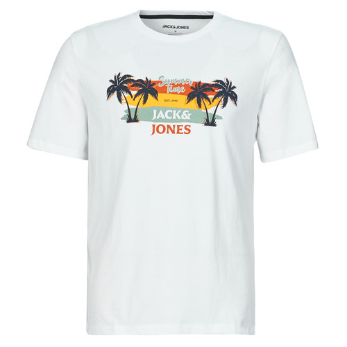 Textil Homem Jjjoe Print Shirt Ls Ss24 Jack & Jones JJSUMMER VIBE TEE SS CREW NECK Branco