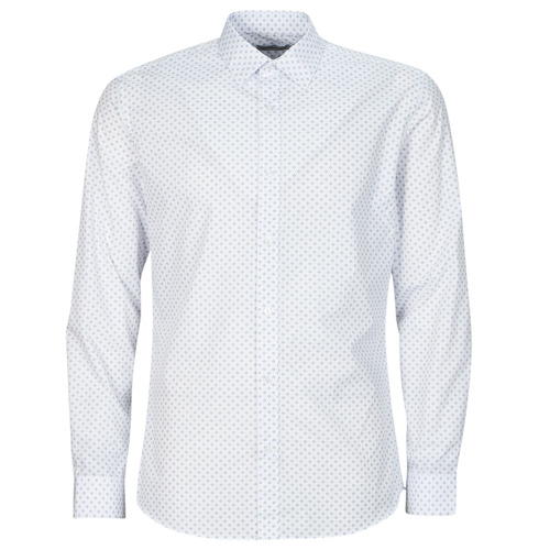 Textil Homem Camisas mangas comprida Raso: 0 cm JJJOE PRINT SHIRT LS SS24 Branco