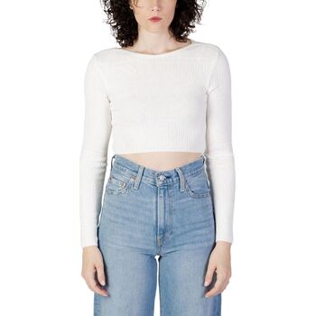Textil Mulher camisolas Only 15300369 AMOUR CROPPED-CLOUD DANCER Bege
