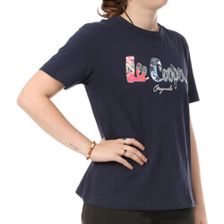 Molo boat-motif organic-cotton T-Shirt Blau