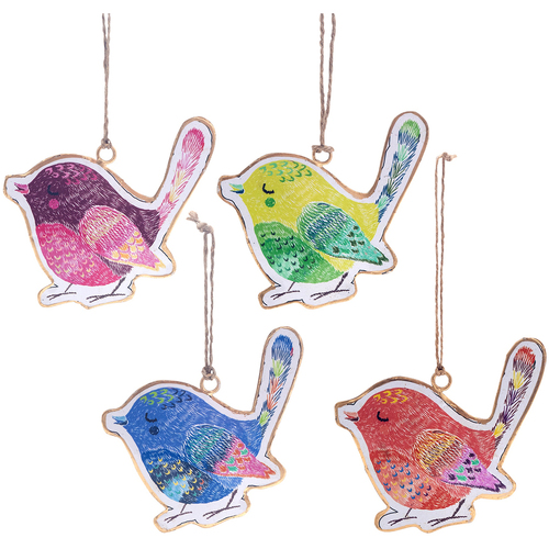 Malas / carrinhos de Arrumação Pingentes Signes Grimalt Pássaro Pendurado 4 U Multicolor