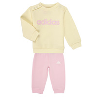 Textil Rapariga Todos os fatos de treino Baby Adidas Sportswear I LIN FL JOG Cru / Rosa
