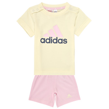 Textil Rapariga adidas yung 96 hi res yellow solar red off white Adidas Sportswear I BL CO T SET Cru / Rosa