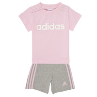 Textil Rapariga Todos os fatos de treino Baby Adidas Sportswear I LIN CO T SET Rosa / Cinza