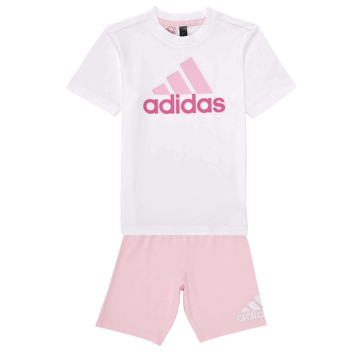 Textil Rapariga Todos os fatos de treino Adidas Sportswear LK BL CO T SET Rosa / Branco