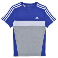 Textil Rapaz T-Shirt mangas curtas Adidas Sportswear J 3S TIB T Azul / Branco / Cinza