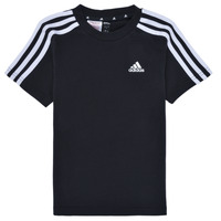 TeSuper Criança T-Shirt mangas curtas Adidas Sportswear LK 3S CO TEE Preto / Branco