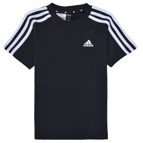 Textil Criança T-Shirt mangas curtas kids adidas Sportswear LK 3S CO TEE Preto / Branco