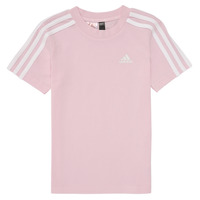 TeSuper Rapariga T-Shirt mangas curtas Adidas Sportswear LK 3S CO TEE Rosa / Branco