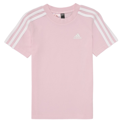 Textil Rapariga T-Shirt mangas curtas moon adidas Sportswear LK 3S CO TEE Rosa / Branco