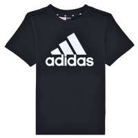 TeSuper Criança T-Shirt mangas curtas Adidas Sportswear LK BL CO TEE Preto / Branco