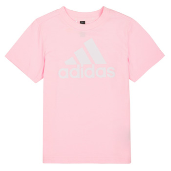 Textil Rapariga T-Shirt mangas curtas Adidas Sportswear LK BL CO TEE Rosa / Branco