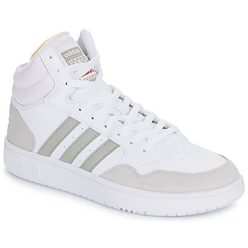 Sapatos Homem Uomo Sandal Strada Adidas Sportswear HOOPS 3.0 MID Branco / Bege