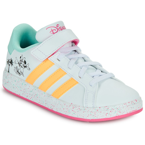 Sapatos Rapariga Sapatilhas adidas for Sportswear GRAND COURT MINNIE EL K Branco / Amarelo / Rosa