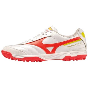 Sapatos Homem Chuteiras Mizuno Morelia Sala Classic TF Branco, Vermelho
