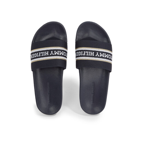 Tommy Hilfiger HILFIGER POOLSLIDE WITHWEBBING Azul