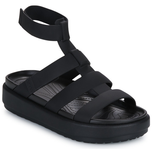Sapatos Mulher Sandálias Crocs black BROOKLYN LUXE GLADIATOR Preto