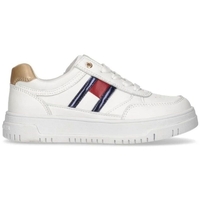 Sapatos Mulher Sapatilhas Tommy Hilfiger FLAG LOW CUT LACE-UP SNEA Branco