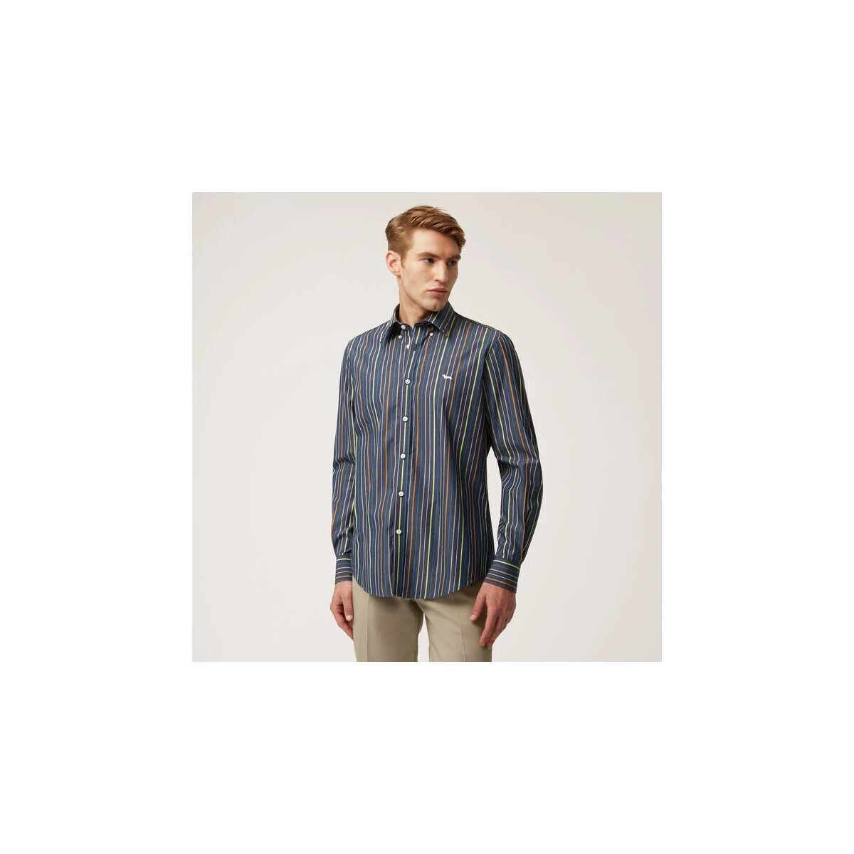 Textil Homem Camisas mangas comprida Harmont & Blaine CRK011012532B Azul