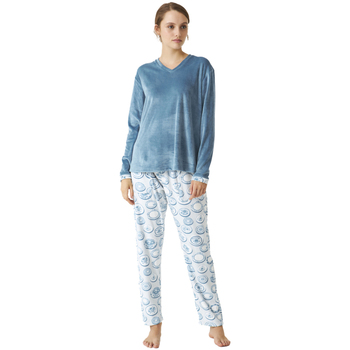 Textil Mulher Pijamas / Camisas de dormir J&j Brothers JJBDP0501 Azul