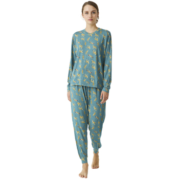 Textil Mulher Pijamas / Camisas de dormir J&j Brothers JJBDP0600 Azul