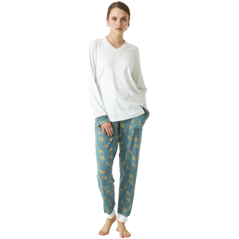 Textil Mulher Pijamas / Camisas de dormir J&j Brothers JJBDP0601 Azul