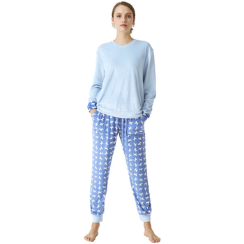 Textil Mulher Pijamas / Camisas de dormir J&j Brothers JJBDP0801 Azul