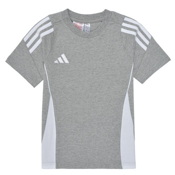Textil Criança T-Shirt mangas curtas adidas NEW Performance TIRO24 SWTEEY Cinza / Branco