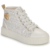 Sapatos Rapariga Sapatilhas de cano-alto Casa & Deco SKATE SPLIT 3 GLITTER Branco / Glitter