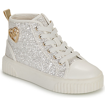 Sapatos Rapariga Sapatilhas de cano-alto MICHAEL Michael Kors SKATE SPLIT 3 GLITTER Branco / Glitter