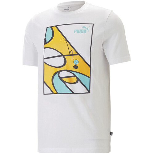 Textil Homem T-shirts e Pólos Puma  Branco