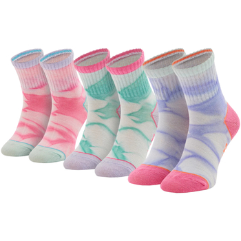 Women de interior Rapariga Meias de desporto Skechers 3PPK Girls Casual Fancy Tie Die Socks Multicolor