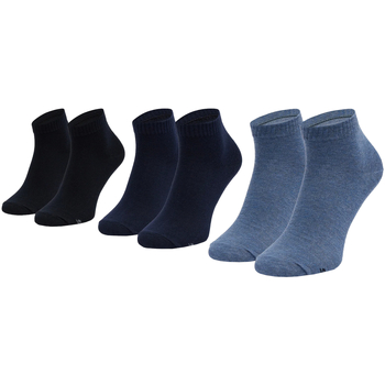 Women de interior Homem Meias de desporto Skechers 3PPK Basic Quarter Socks Azul