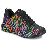 Sapatos Mulher Sapatilhas Skechers knockhill UNO LITE GOLDCROWN - HEART OF HEARTS Preto / Multicolor