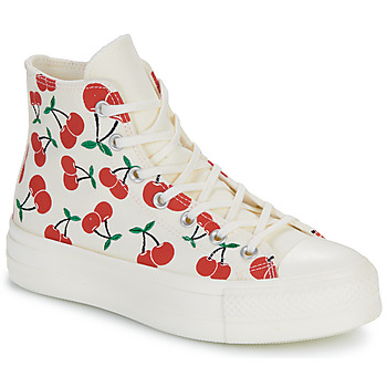 Sapatos Mulher Sapatilhas de cano-alto Converse CHUCK TAYLOR ALL STAR LIFT Branco / Vermelho