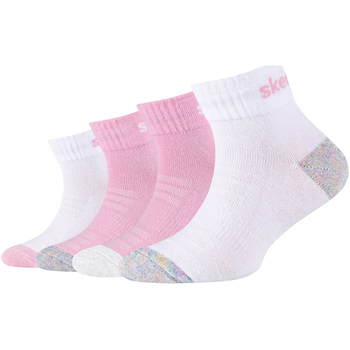 Regarde Le Ciel Rapariga Pochetes / Bolsas pequenas Skechers 4PPK Girls Mesh Ventilation Quarter Socks Rosa