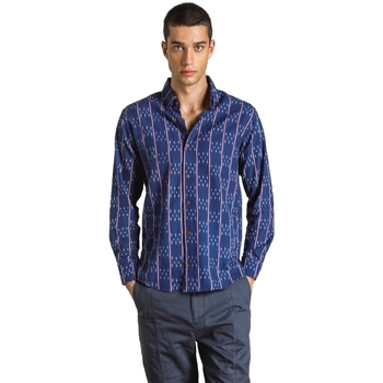 Textil Homem Camisas mangas comprida Otherwise Camisa Lucas - Blue Azul