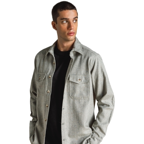 Textil Homem Camisas mangas comprida Otherwise Camisa Roy - Grey Cinza
