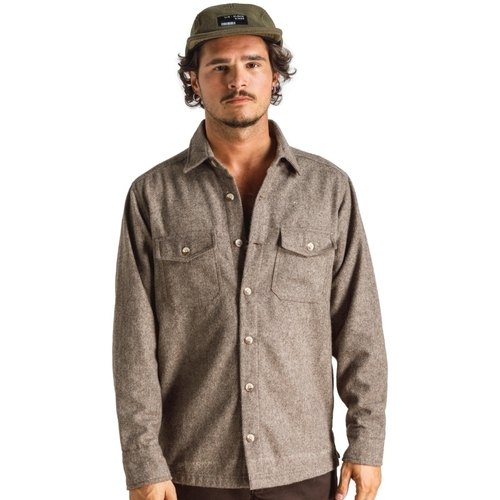 Textil Homem Camisas mangas comprida Otherwise Camisa Vaughn - Brown Castanho