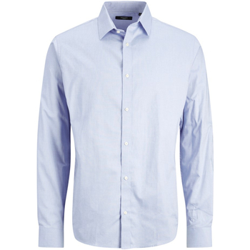 Textil Homem Camisas mangas comprida Candeeiros de mesa 12248389 JPRBLABELFAST SHIRT L/S PS CASHMERE BLUE Azul