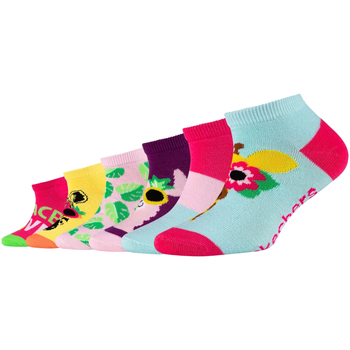 Roupa de interior Rapariga Meias de desporto Skechers 6PPK Girls Casual Fancy Sneaker Socks Multicolor
